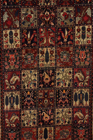 Handknuten figural bakthiari, Persien, 300x155