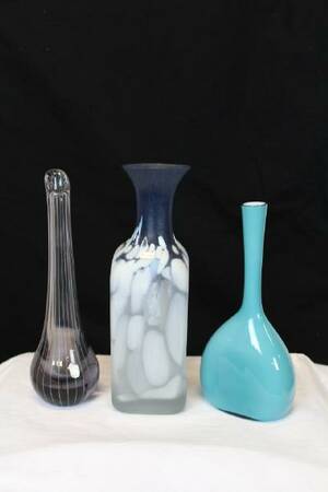 3 VASER, JOHANSFORS- BODA-, H 25-29CM