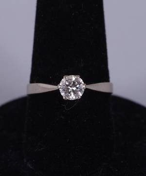 Ring, vitguld 18K, med diamant 0.53 carat