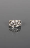 Ring, vitguld 9K med diamanter, 0,35ct