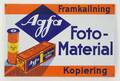 Emaljerad reklamskylt, Agfa