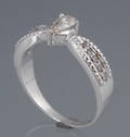 Diamantring, ca. 0.34 ct