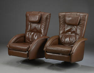 Par lænestole af læder 2