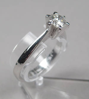 Solitairering Ca. 0.45 ct.