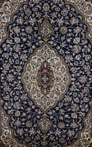 Handknuten Nain med silkesinslag, Persien, 297x200