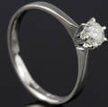 Solitaire ring ca. 0.36 ct.