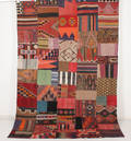 Orientmatta, flatvävd, Patchwork, 300x210 cm