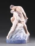 Theodor Lundberg for Royal Copenhagen. Bølge og Strand, figurgruppe af porcelæn, nr. 1132 