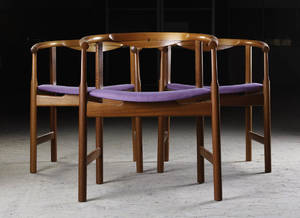 Hans J. Wegner 1914-2007. Sæt på tre armstole, teaktræ 3
