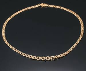 Halskæde af 14 kt. guld, model bismarck, ca. 15,1 g.