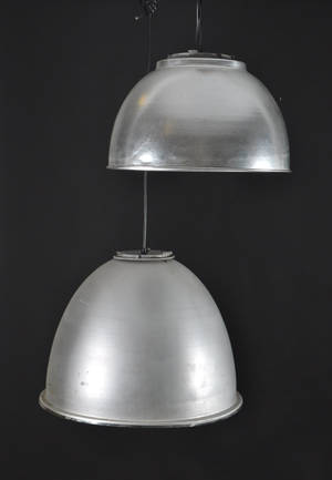 2 st. industritaklampor i aluminium 2