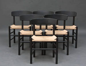 Børge Mogensen. Seks shakerstole, model J39
