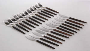 Raadvad bestik Eton med skaft af palisander. 24