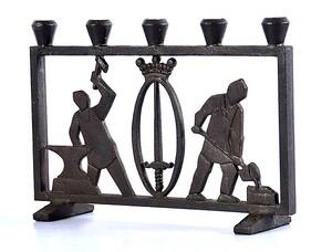 KANDELABER, gjutjärn, 1900-tal.