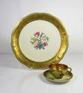 Rosenthal, Prunkteller mit Blumenbouquet und Tasse mit Rosendekor 3