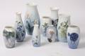 KglBG Samling porcelænsvaser H. ni stk. 1 sort. 9