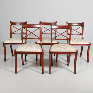 STOLAR, 5 st, engelsk stil, mahogny