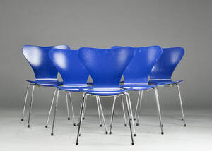 Arne Jacobsen. Seks Syverstole model 3107 6 