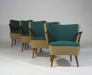 Vier Clubsessel, 1950er Jahre 4