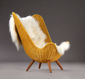 Knud Vinther - Corollo.dk 3 lænestol i naturflet, Karry 1950