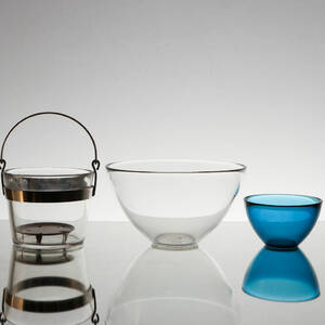 SVEN PALMQVIST, skålar samt ishink, Fuga, Orrefors