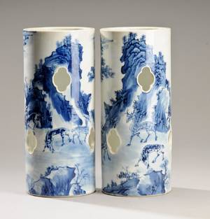 To vaser af porcelæn Kina 1800 tallet 2