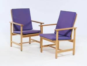 Børge Mogensen. Par armstole af eg model 2257 2 