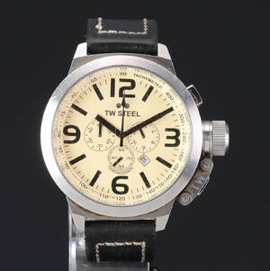 TW Steel Chronograph herrearmbåndsur af stål