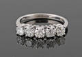Eternity Diamond Ring in 18k white gold.1.30 ct