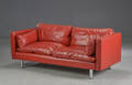 2½ pers sofa, rød læder