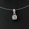 Diamond Pendant in 18k White rhodinated gold 0.44 ct