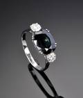 Safir og brillantring