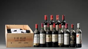 Samling af Bordeaux rødvine 22.