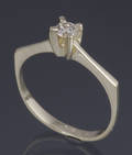 Diamant solitairering, ca. 0.20 ct