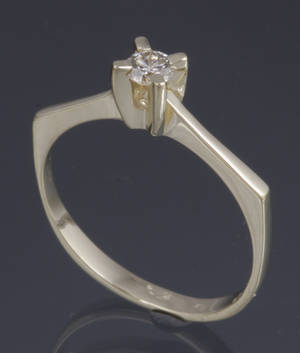 Diamant solitairering, ca. 0.20 ct