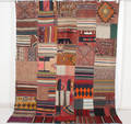 Orientmatta, flatvävd, Patchwork, 257x200 cm