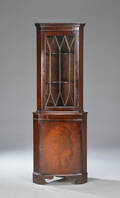 Hjørneskab af mahogni med glasdør