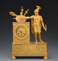 Fransk Empire kaminur af forgyldt bronze, ca. 1810