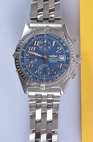 HERRARMBANDSUR, Breitling, chronomat, stål.