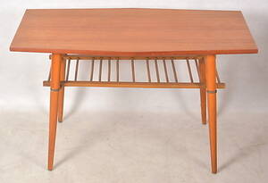 SOFFBORD, med underhylla, teak 1960-tal.