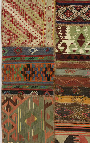 Kelim, Patchwork, Handsydd, 251x203