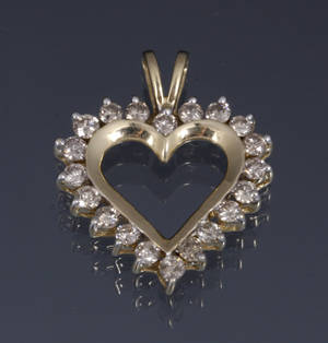 Diamantvedhæng, ca. 0.60 ct