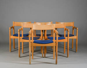 Hans J. Wegner. Seks armstole, bøg, Getama 6