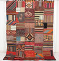 Orientmatta, flatvävd, Patchwork, 263x200 cm
