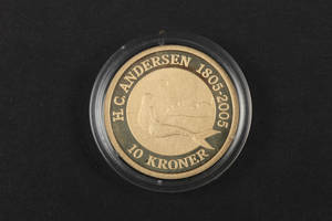 Danmark. H.C. Andersen 10 kroner guldmønt