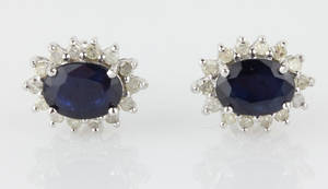 Par safir- og diamantørestikker 2