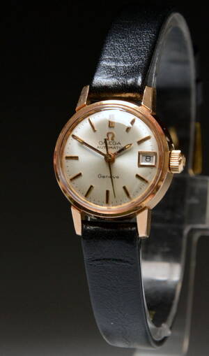 Vintage Omega Genève Automatic damearmbåndsur af forgyldt stål