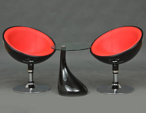 1 par loungestole samt bord 3