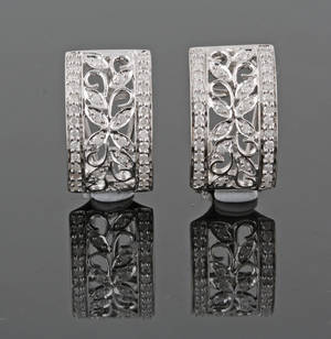 9K Diamond Earrings approx. 0.55ct 2