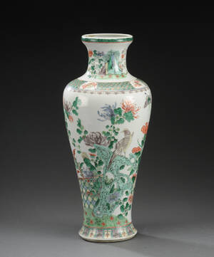 Kinesisk vase, Famille verte, 1800-tallet Denne vare er sat til omsalg under nyt varenummer 4331584